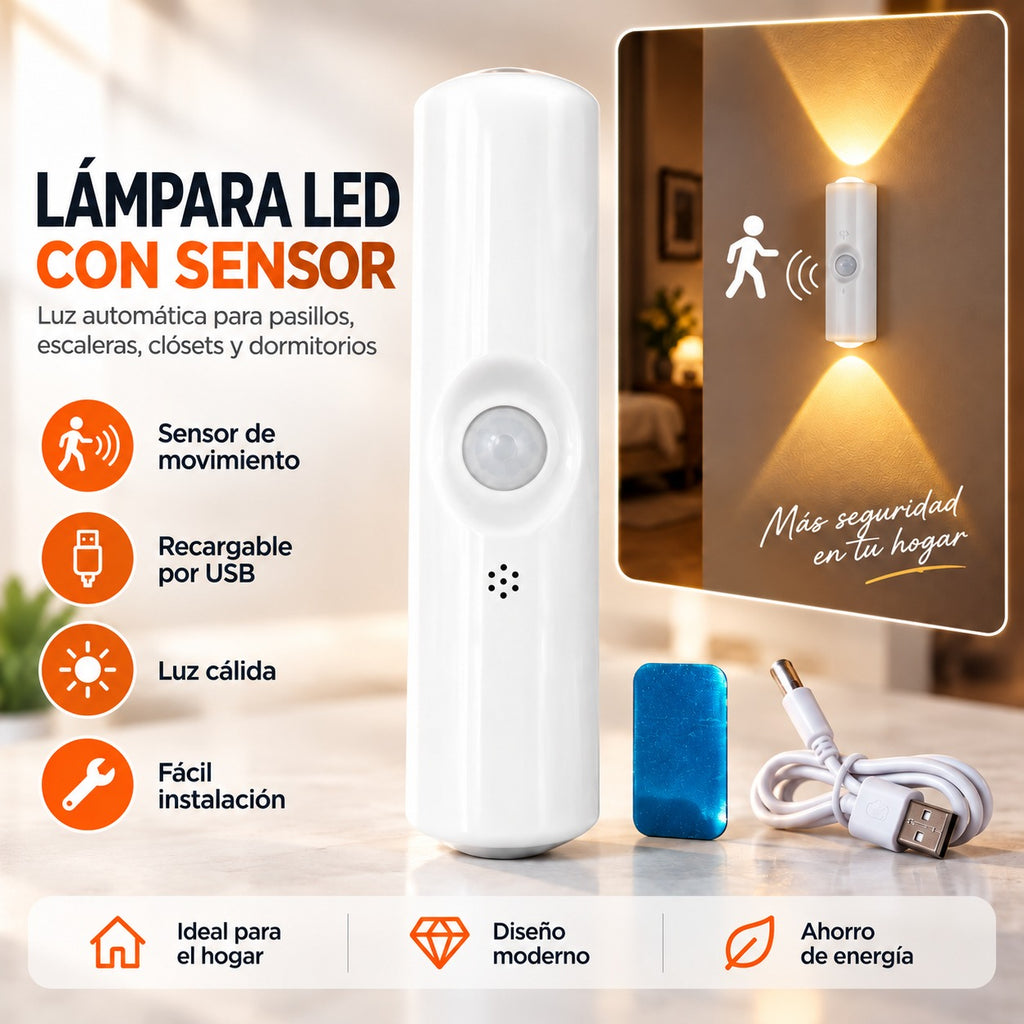 Lámpara LED con Sensor de Movimiento