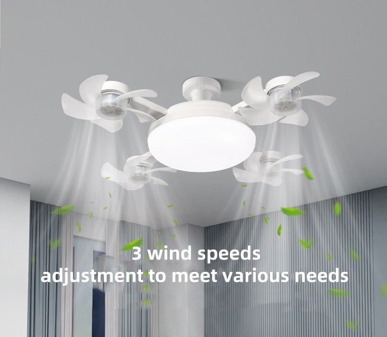 Lámpara LED con Ventilador Integrado 2 en 1